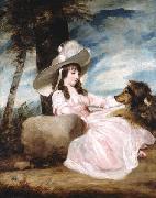 Sir Joshua Reynolds, Portrait of Miss Anna Ward with Her Dog